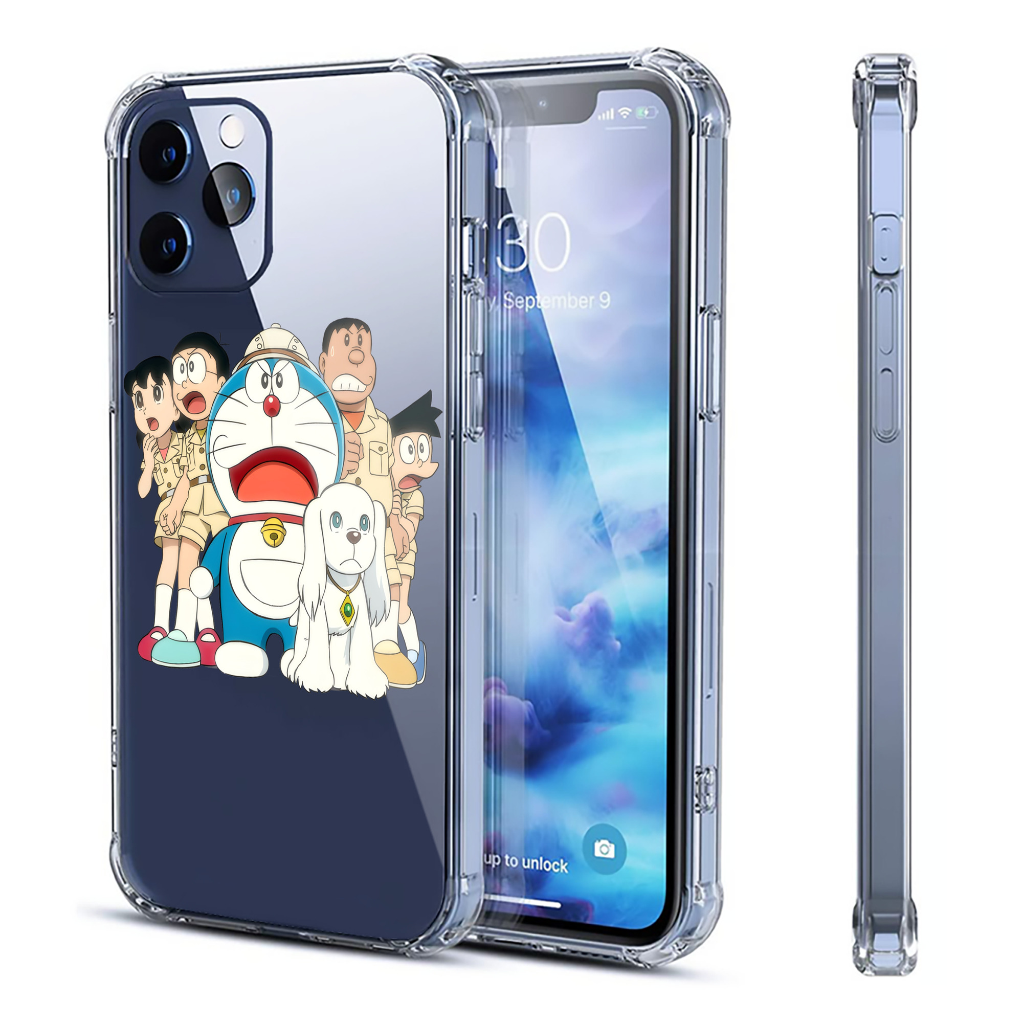 （画像用） ドラえもん Doraemon 【iPhone 12シリーズ対応】透明スマホケース（クリアソフトケース）